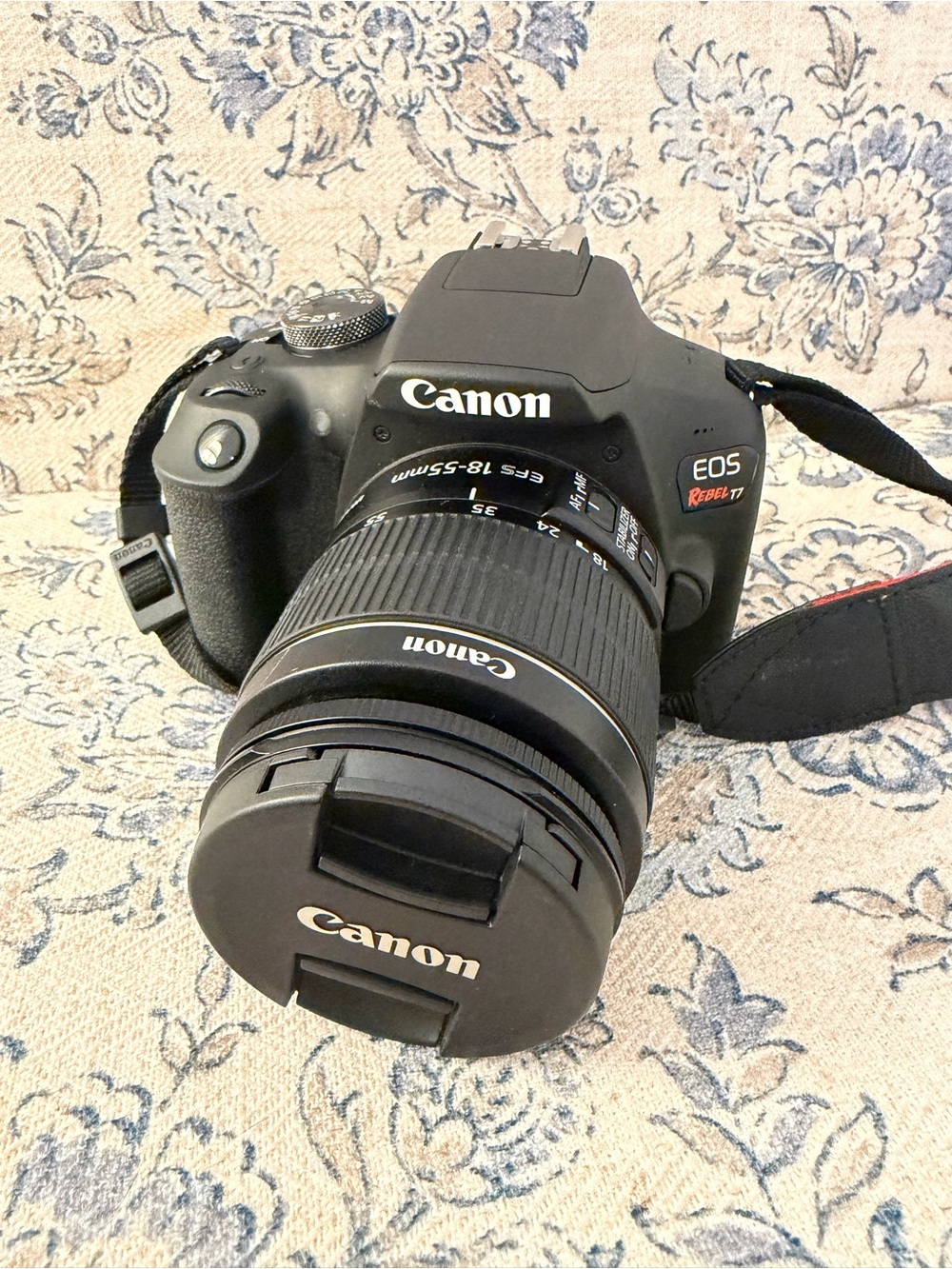 Canon EOS Rebel T7 DSLR Camera in Black with 18-55mm Lens